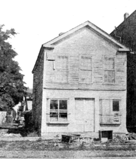 The building used as the capitol in 1855, when the territorial capital was briefly located in Corvallis