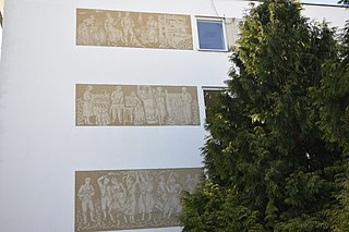 Reliefs on the Jitex building