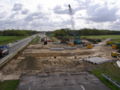 Bouw van de wildpassage bij de A35 ten noordoosten van Bornerbroek (18 april 2007)