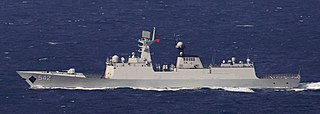 Chinese frigate <i>Zaozhuang</i> (542) Type 054A frigate of the PLA Navy