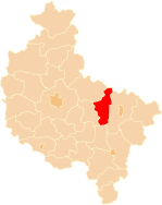 Karte des Powiat Słupecki