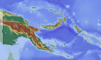 Кеншин-Мару. Карта розташування: Папуа Нова Гвінея