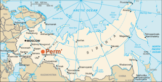 ペルミの位置の位置図