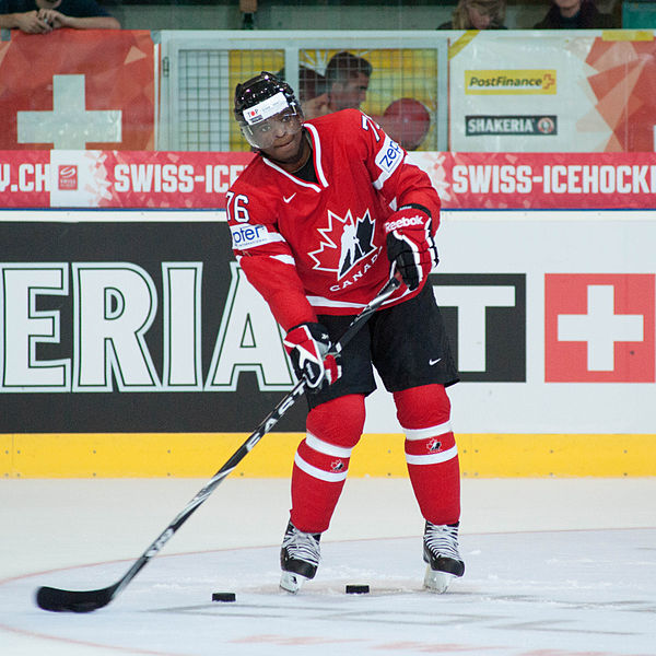 Subban with Team Canada during an exhibition game against Switzerland in 2012