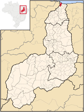 Localização de Parnaíba no Piauí