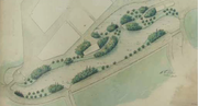 Ontwerp plan voor het plantsoen op de Hoge Vest in Hoorn (circa 1840)