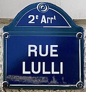 Plaque Rue Lulli - Paris II (FR75) - 2021-06-14 - 3.jpg