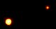 ハッブル宇宙望遠鏡のFOC（微小物体撮像カメラ）が撮影した冥王星とカロン