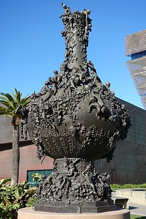 Poeme de la Vigne by Gustave Dore, created in 1878 for Paris World's Fair, this copy cast in 1882, bronze - De Young Museum, Golden Gate Park - DSC00127.JPG