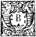 Миниатюра для Файл:Poems of Mr. John Milton, Both English and Latin, Compos'd at several times - capital B.png