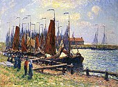 Le port de Volendam(c.1895)