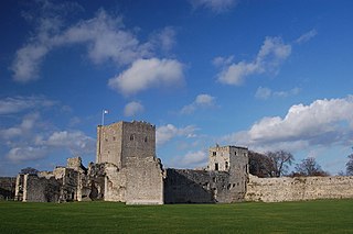 Portchester Castle Medieval castle on Roman site in Hampshire, England