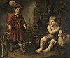 Portretten van twee jongens in een landschap, de een gekleed als jager, de ander als Johannes de Doper Rijksmuseum SK-A-1357.jpeg