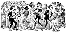 Drawing of the Dance of the Forty-One Faggots, Mexico, c. 1901 Posada, Jose Guadalupe (1852-1913), El baile de los 41 maricones - 1901 - 4.jpg