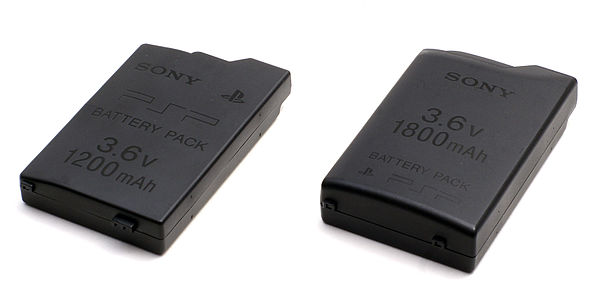 Two different battery size standards