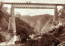 Surprise Creek Bridge, 1897 Queensland State Archives 2216 Surprise Creek Bridge CairnsHerberton Railway 1897.png