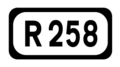 File:R258 Regional Route Shield Ireland.png