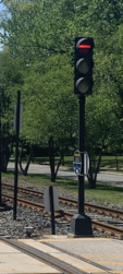 An example of signaling used at grade crossings along RTA Rapid Transit lines