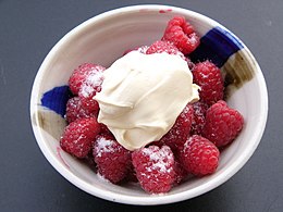 Raspberries with crème fraîche and sugar.jpg
