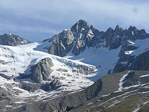 Reichenspitze from the southwest, in front of it the Kuchelmooskees