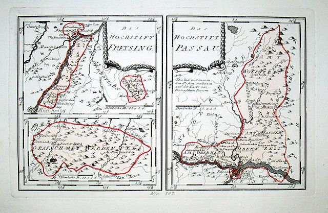Two prince-bishoprics (Hochstifte) in the late 18th century