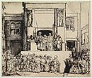 Christ presented to the People, drypoint, 1655, State I of VIII