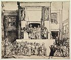 Christ presented to the People, drypoint etching, 1655, state I of VIII, Rijksmuseum