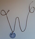 Necklace w/ metal globe