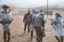 Soldiers conducting a Riot Training Riot Training - Eagle Partner 2023.webp