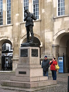 <i>Statue of Charles Rolls, Monmouth</i> Grade II* listed building in Monmouth. Statue in Monmouth, Wales