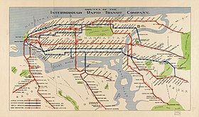 Routes of the Interborough Rapid Transit Company, 1924 Routes of the Interborough Rapid Transit Company. LOC 2007630432.jpg