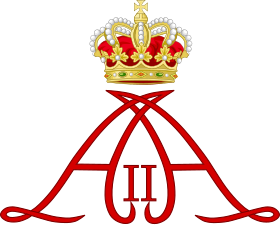 Monogramme de Son Altesse Sérénissime le prince Albert de Monaco