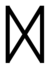 Anglo-Saxon Futhorc letter ᛞ, the Old English letter replaced by Latin d