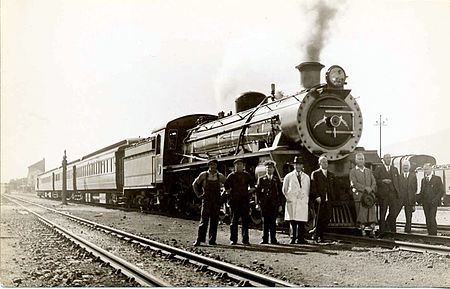 Class 19C after a record speed test run SAR Class 19C (4-8-2) & AG Watson.jpg