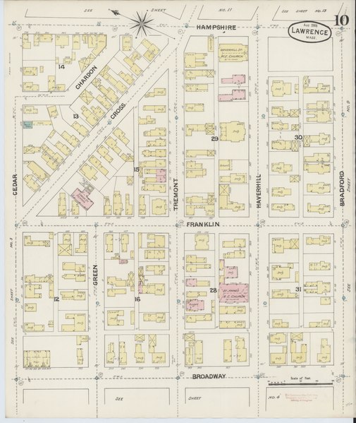 File:Sanborn Fire Insurance Map from Lawrence, Essex County, Massachusetts. LOC sanborn03761 001-10.tif