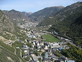 Santa Coloma met achteraan Andorra la Vella-stad