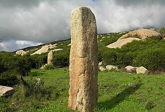 Menhir sur le site de Sassi Ritti.