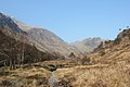 Deutsch: Das Gletschertal "Glen Nevis" unterhalb des Ben Nevis, Schottland.