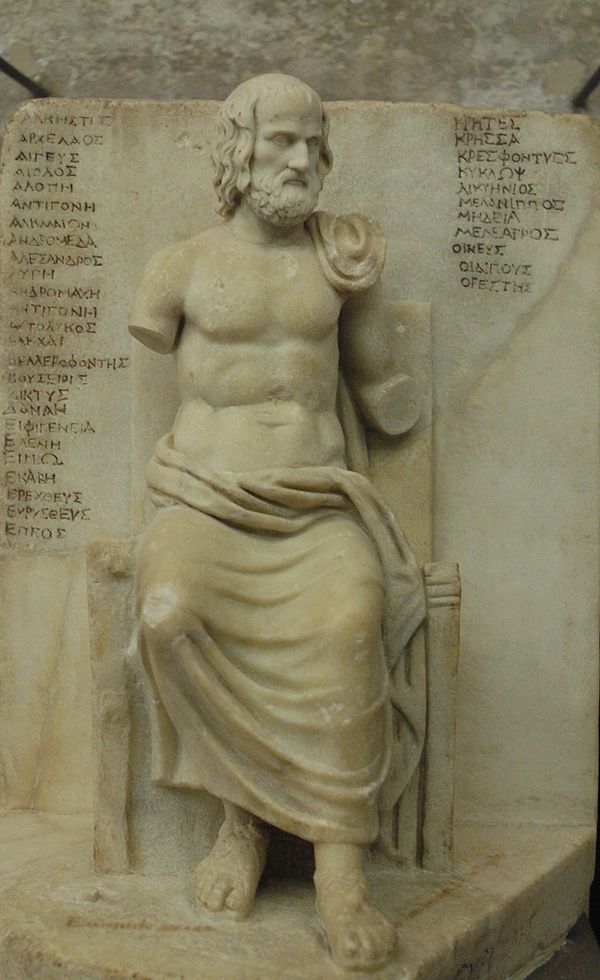 2nd century AD statue of Euripides, Louvre, Paris