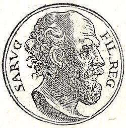 Portræt fra en samling af biografier Promptuarium iconum insigniorum (1553)