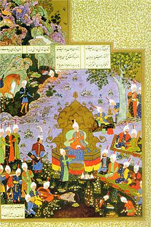 A scene from the Shahnameh describing the valour of Rustam Shahnameh3-5.jpg