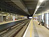 Shoreditch High Street station tracks and platforms just after opening in April 2010