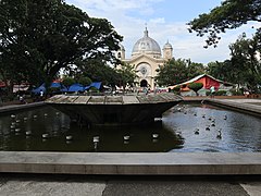 Silay Public Plaza with cathedral