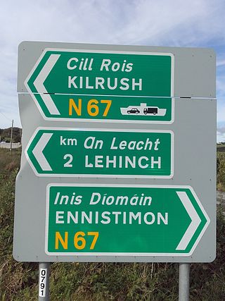 <span class="mw-page-title-main">N67 road (Ireland)</span> National Secondary road in the Republic of Ireland