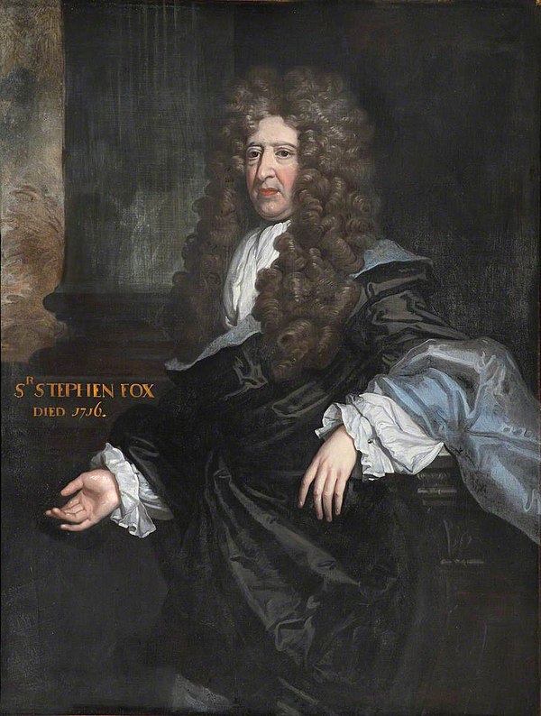 Sir Stephen Fox (1627–1716), first Paymaster of the Forces