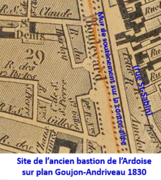 Site de l'ancien bastion de l'Ardoise en 1830.png