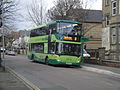 Southern Vectis 1103 Blackgang Chine (HW08 AOS), a Scania OmniCity, in Victoria Road, Sandown, Isle of Wight on route 8.