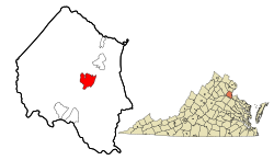 Stafford County Virginia incorporated and unincorporated areas Stafford Courthouse highlighted.svg