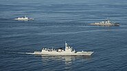 Jinan, Yiyuan and USS Mason on 7 November 2015.