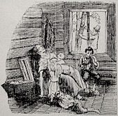 Illustration of starvation in northern Sweden, Famine of 1867-1869 Starvation image from Faderneslandet 1867.jpg